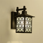 Retro aisle lamp fence outdoor wall lamp at garden gate